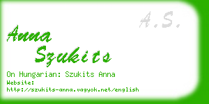 anna szukits business card